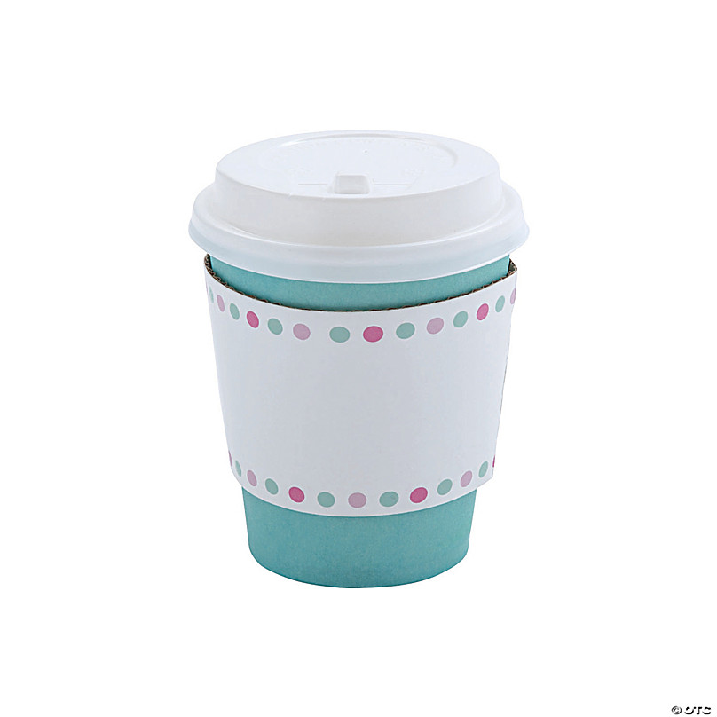 16 oz. Cute Patterns Stripes, Dots & Stars Disposable Paper Coffee