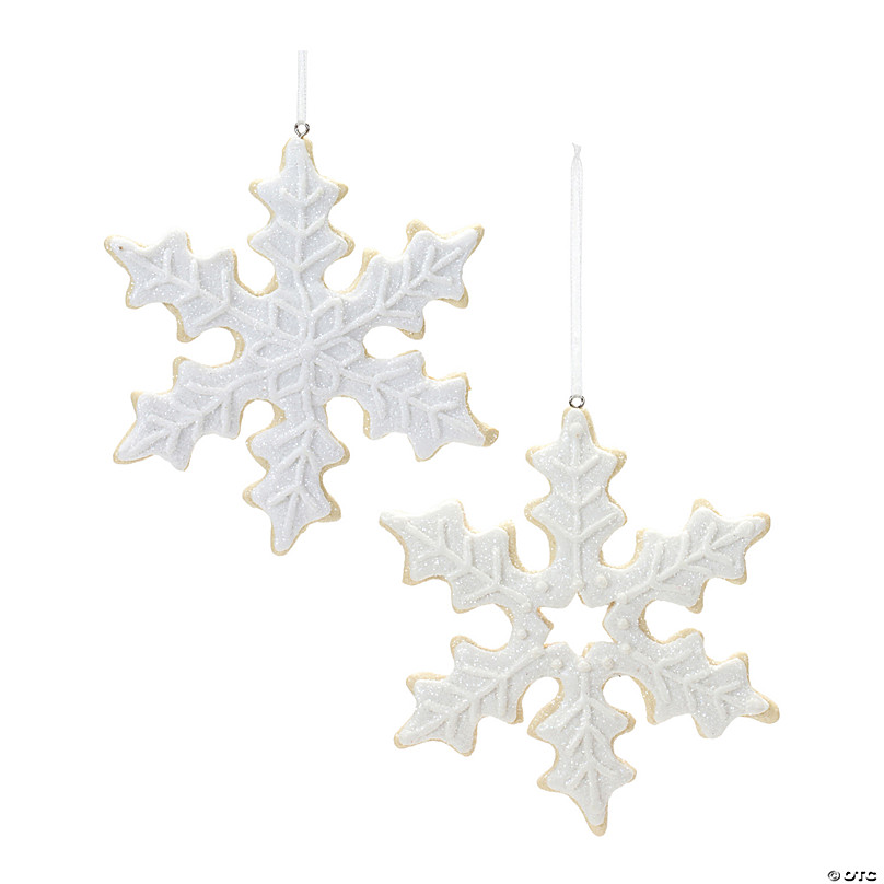 Wrapables 3D Hanging Snowflake Decorations (Set of 12), Silver