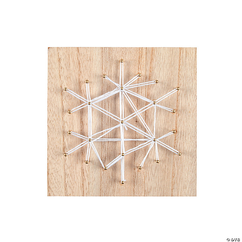 DIY 3D Unfinished Wood Snowflake Ornaments - Makes 12