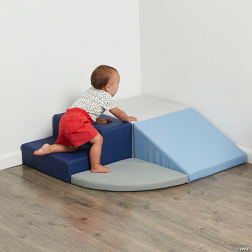 SoftScape Toddler Playtime Corner Climber - Navy/Powder Blue