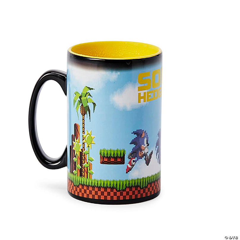 Sonic The Hedgehog Heat Changing 16-bit Ceramic Coffee Mug | Holds 16 Ounces