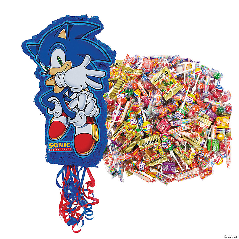  Party City Sonic the Hedgehog Pull String Pinata, Party  Supplies, 2 lbs. Capacity, 19.2” W x 3” D x 16.75” H : Toys & Games
