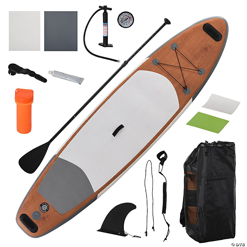 Inflatable Stand Up Paddle Yoga Board w/ Complete Sup Accessories Non-Slip Deck 