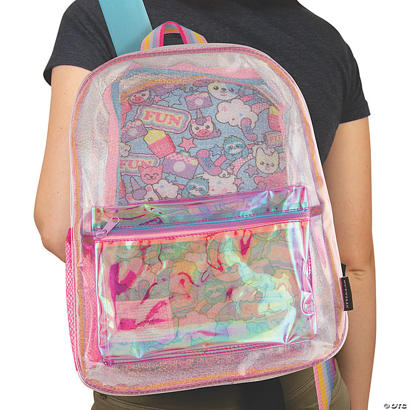 clear backpack glitter