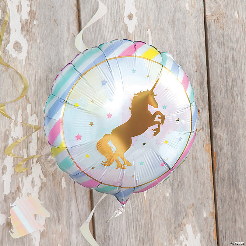 54 Glitter Rainbow Unicorn Shape Mylar Balloon