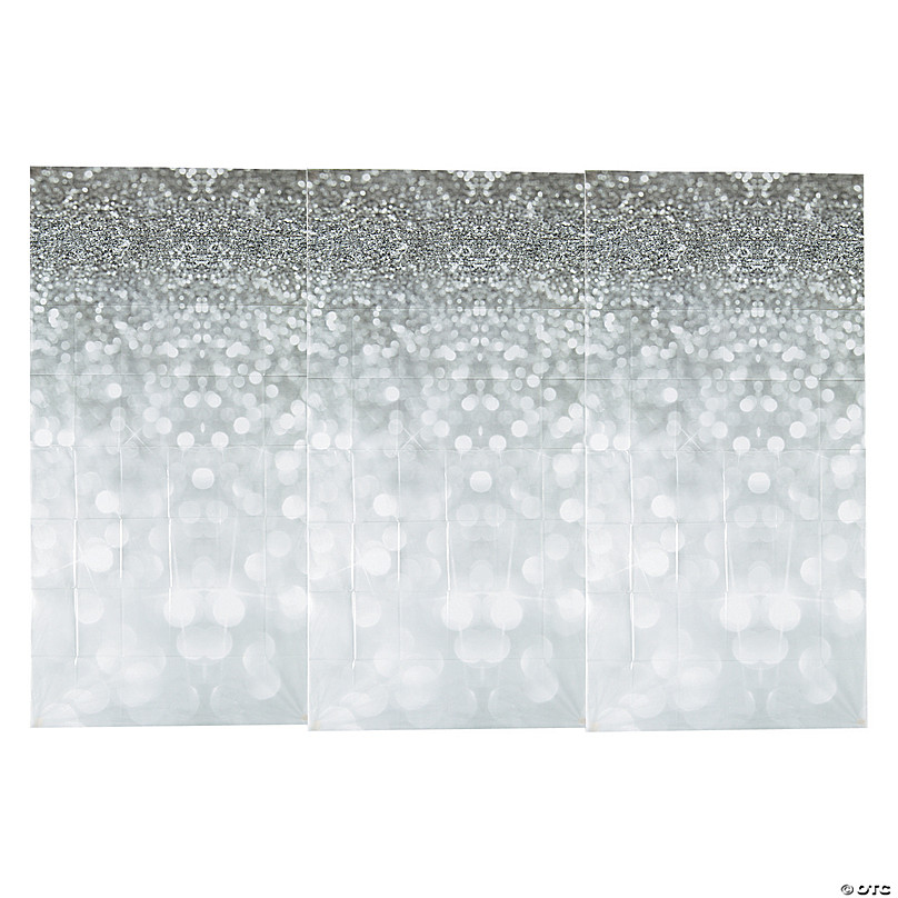 Sparkling Silver Vinyl Backdrop - 3 Pc.