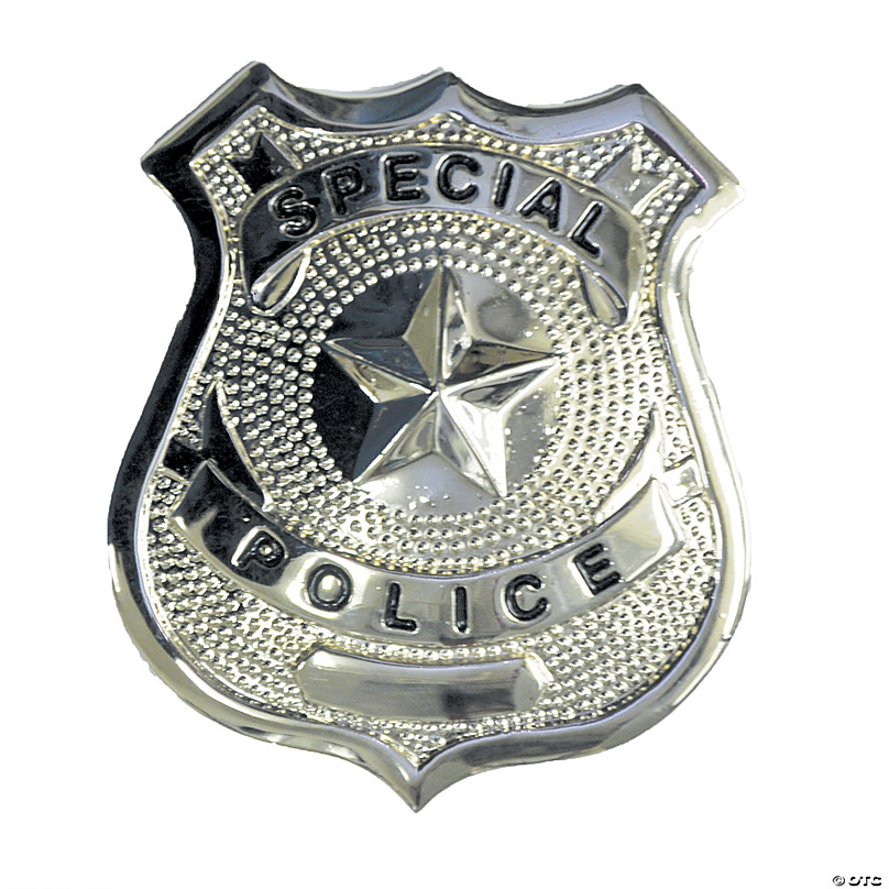Mens Silver Police Badge Cop Officer ID Badge Wallet Fancy Dress Prop  Costume