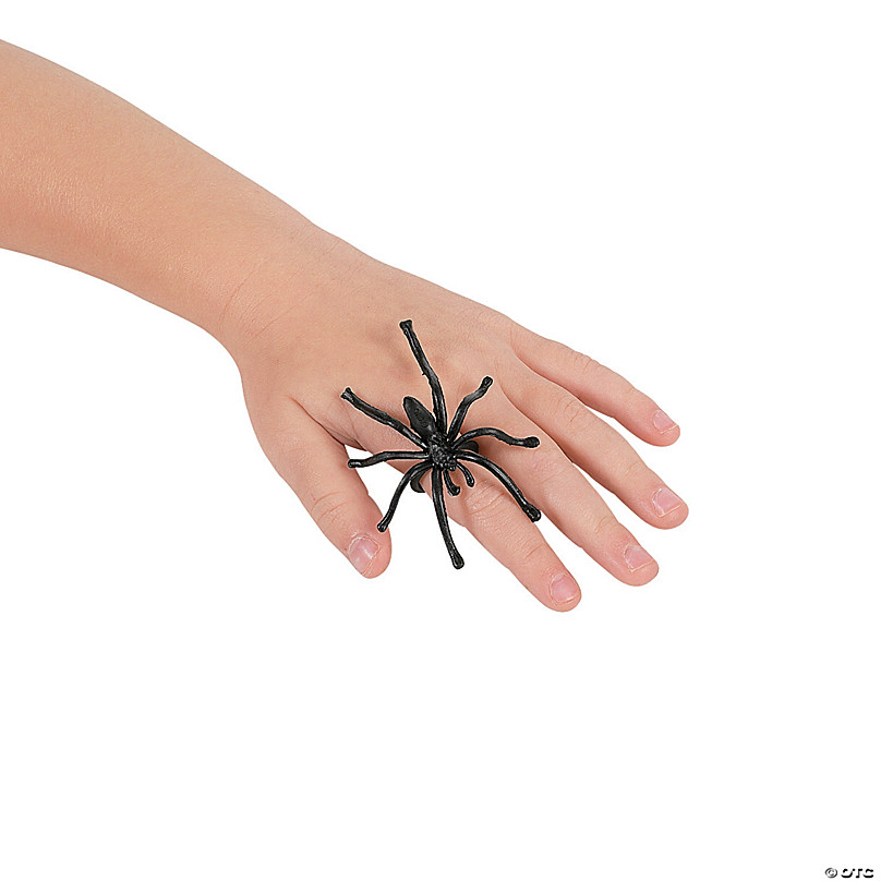 Details about   200 Halloween Black Spider Rings Party Favors 