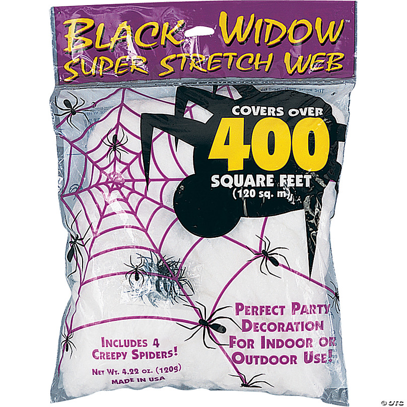 Halloween Stretch Spider Halloween Party Supply Decorations with 160 Plastic Fake Spider