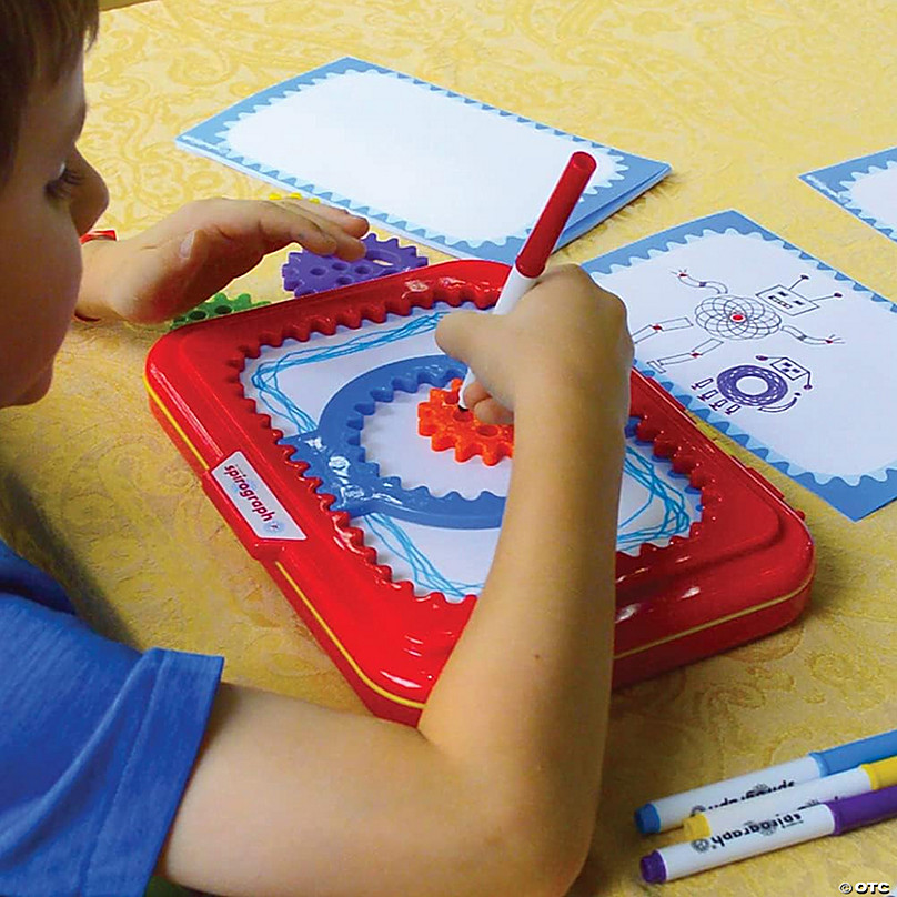 Spirograph - Introduce your aspiring artist to the amazing world of  #Spirograph! The ALL-NEW Spirograph Jr. is specially designed for younger  artists, featuring jumbo-sized gears, washable markers and a handy  carry-along case