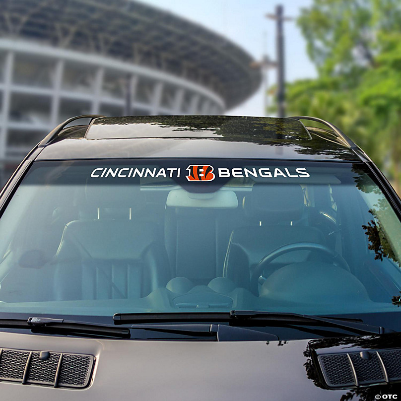 Sports Licensing Solutions LLC - NFL - Cincinnati Bengals - Windshield  Decal - White - 34' x 3.5'