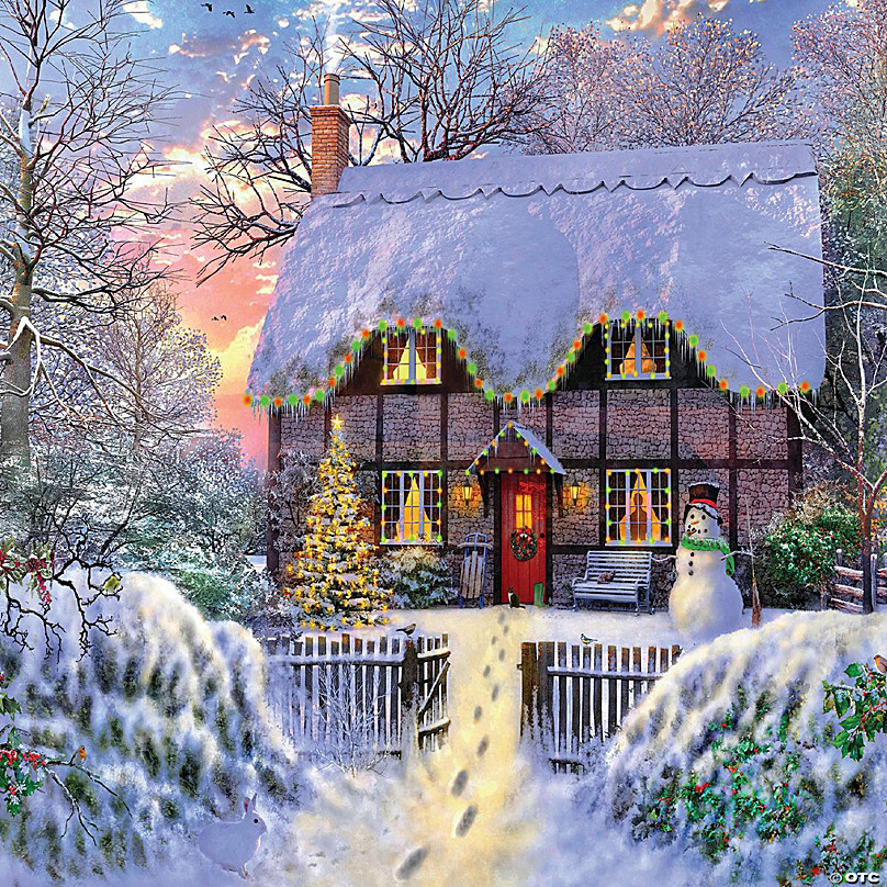 Springbok S Piece Jigsaw Puzzle Yuletide Cottage Made In USA Oriental Trading