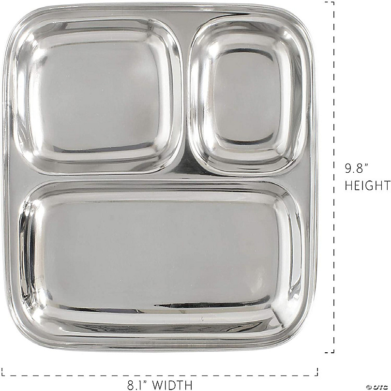 Glass Food Storage Containers-4 Three Compartment Portion Control