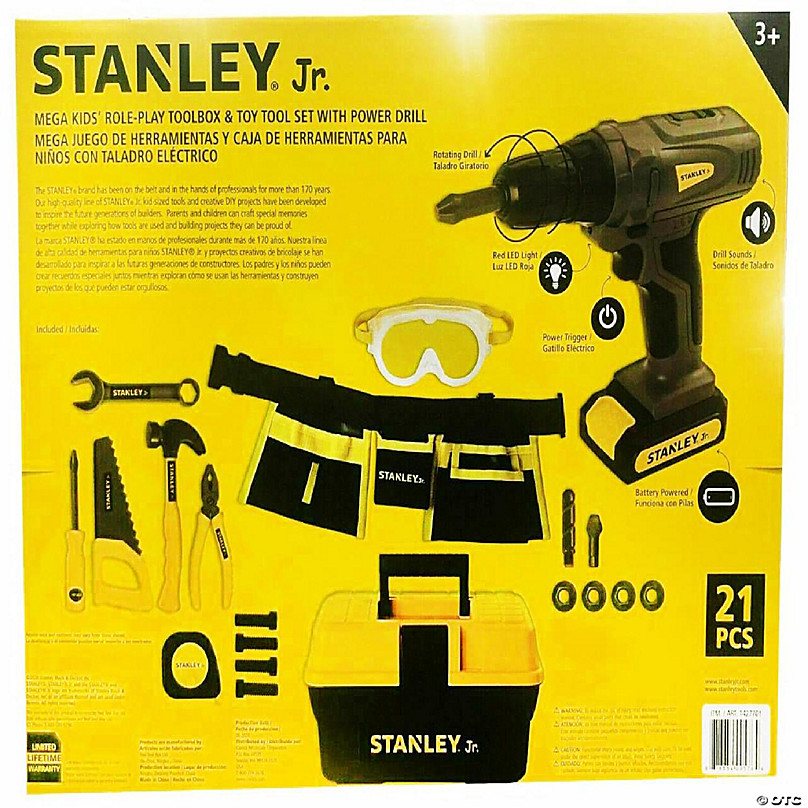 STANLEY Jr 5 Piece Tool Set With Hard Hat For Kids 