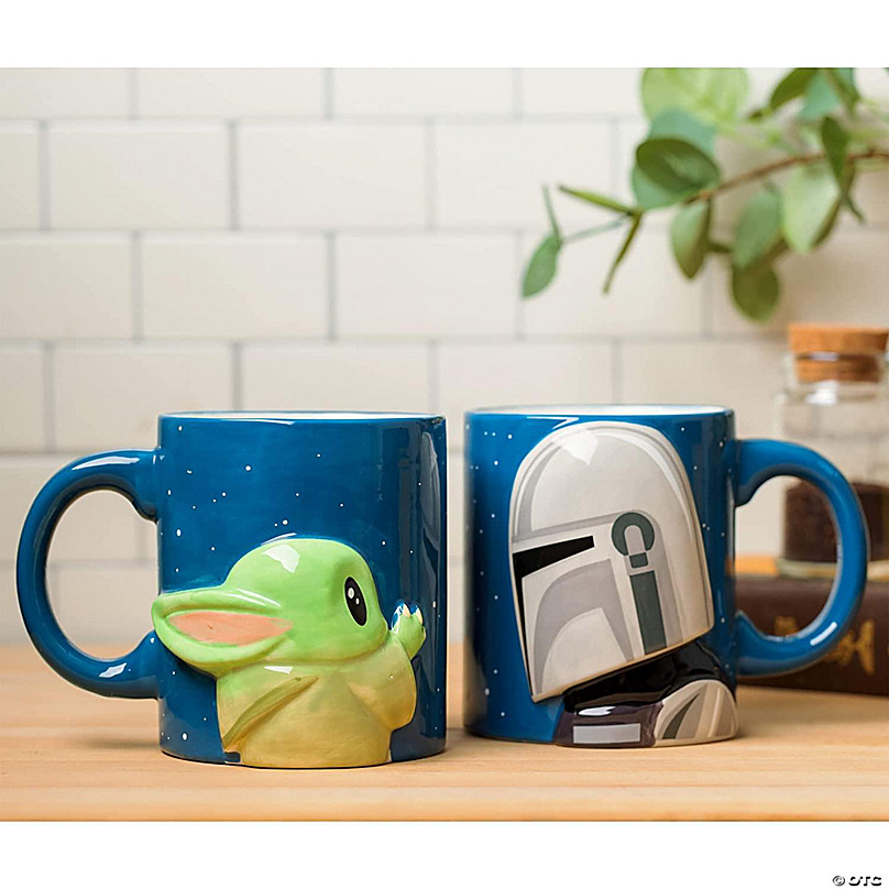 Star Wars: The Mandalorian And Grogu Sculpted Ceramic Mugs Set of 2