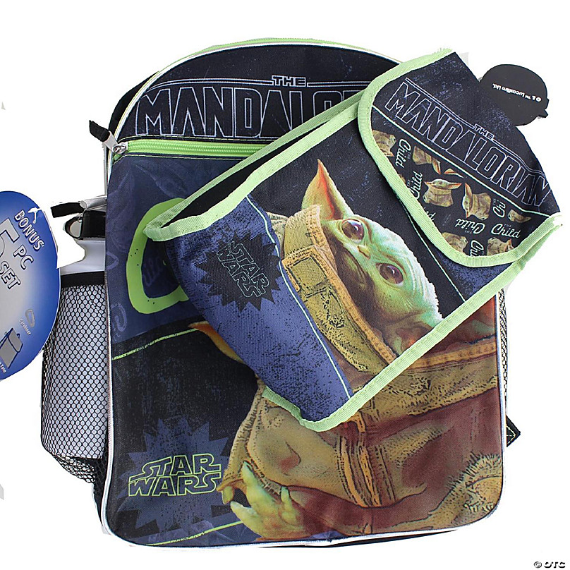 Licensed Star Wars The Child Baby Yoda 16 inch Half Moon Backpack with 2 Zipper Front, Infant Boy's, Size: One Size