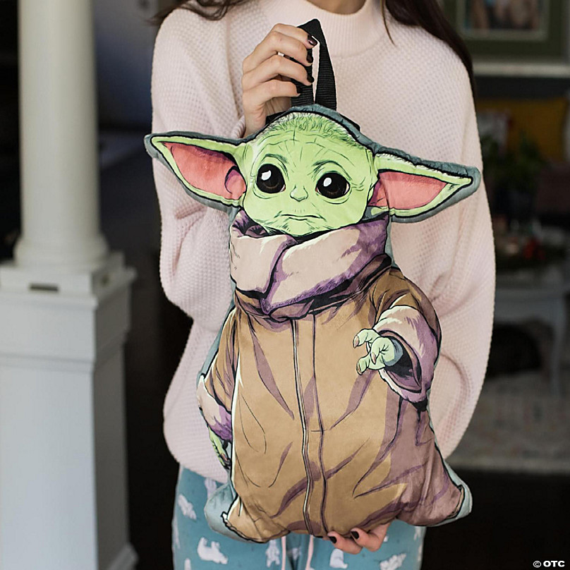 Licensed Star Wars The Child Baby Yoda 16 inch Half Moon Backpack with 2 Zipper Front, Infant Boy's, Size: One Size