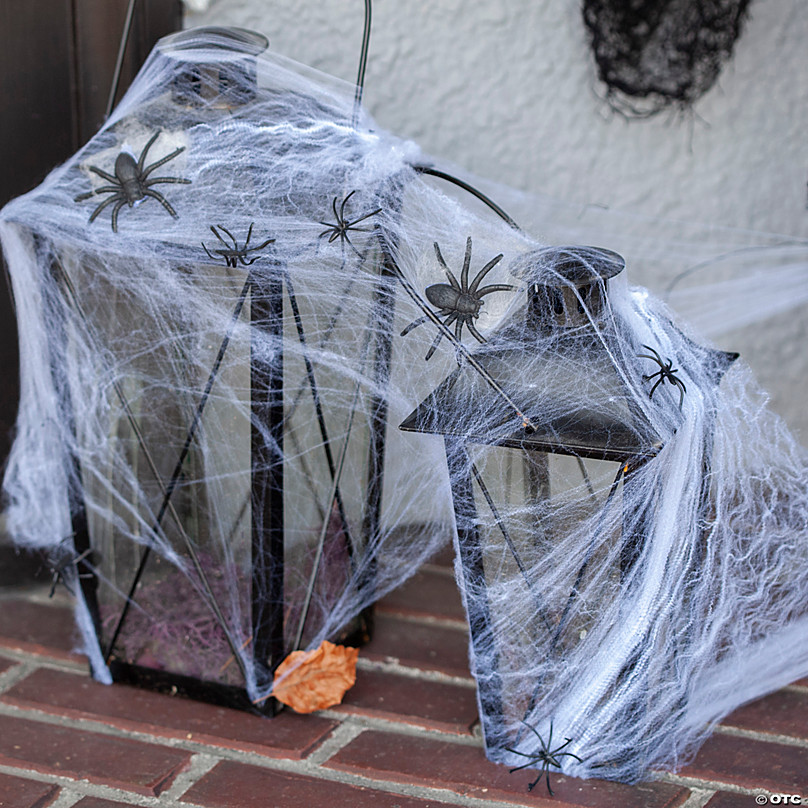 Stretchable Spider Webs Halloween Decorations - 12 Pc.