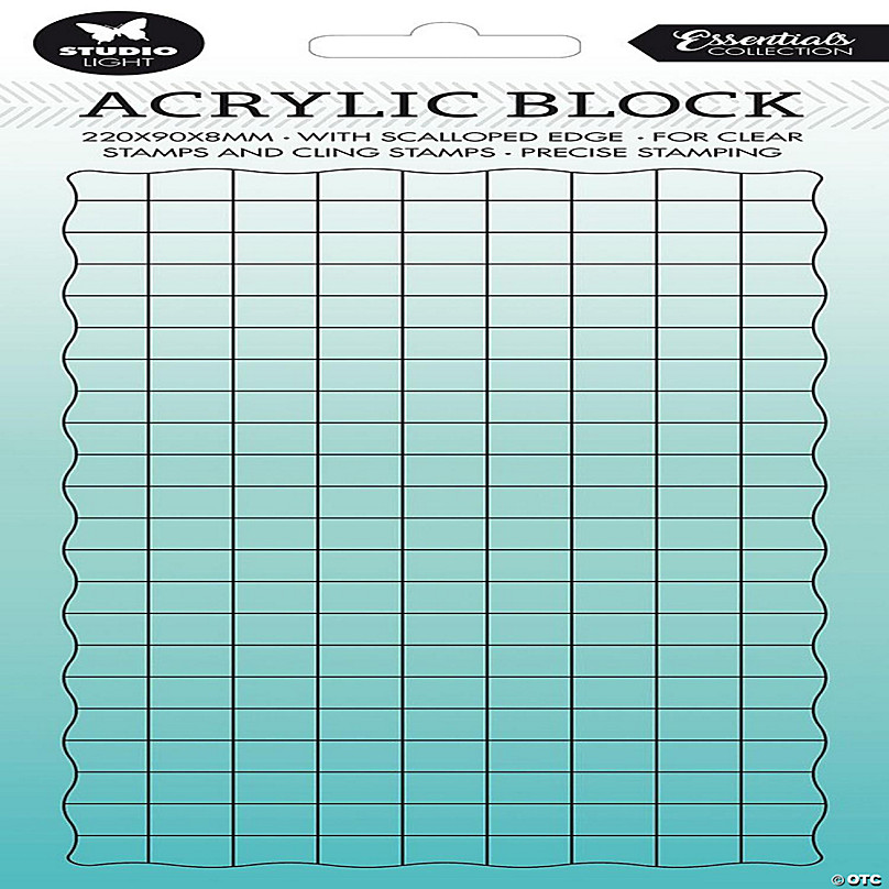 Acrylic Stamp Block, Stamping Block for Clear Rubber Stamps Grid