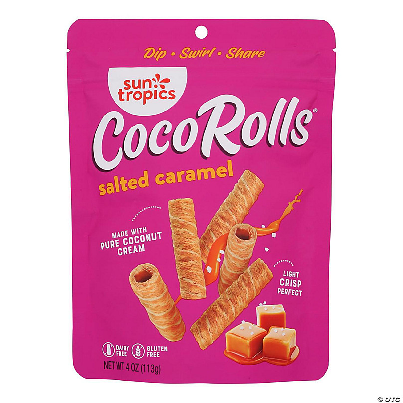  Sun Tropics CocoRolls Variety Pack- 6 count (4 oz each), Crisp  Rolled Wafer Cookies, Coconut Rolls Made With Pure Coconut Cream