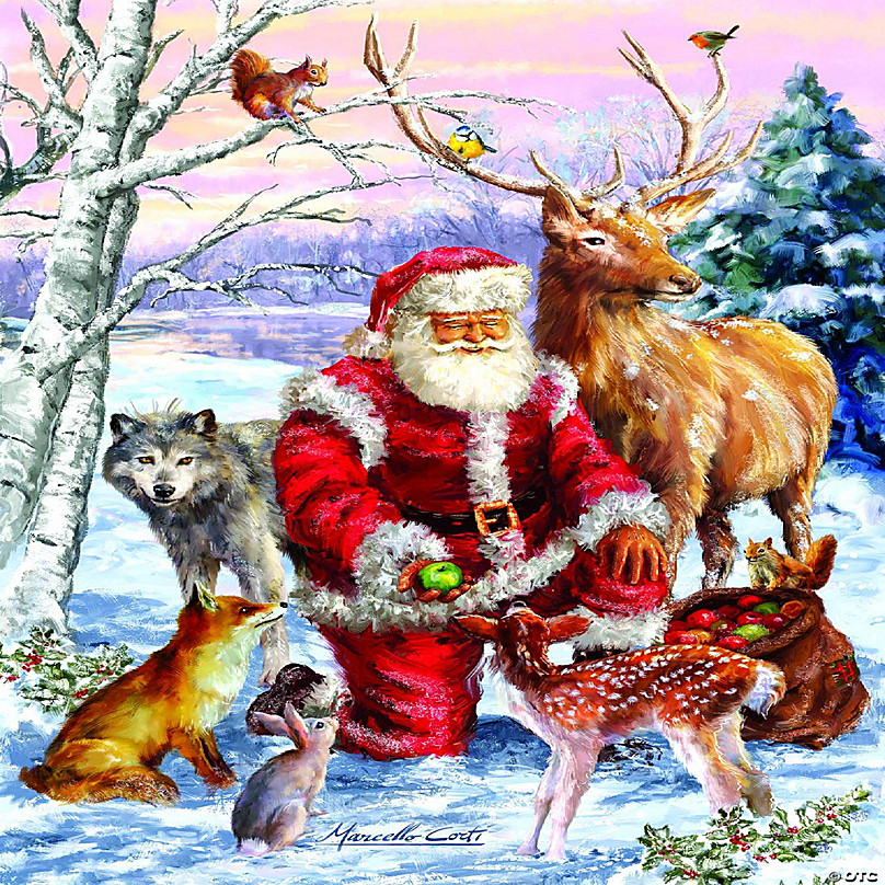 Santa and His Pets, 500 Pieces, SunsOut