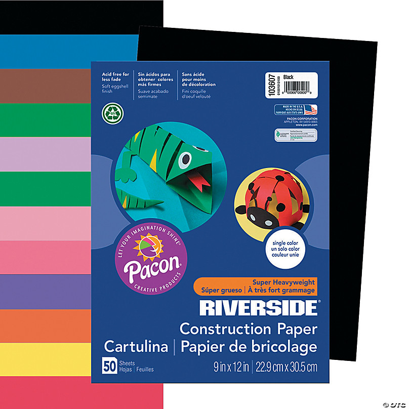 Warm Assorted Colors 1 Heavyweight Construction Paper 50 Sheets 9 x 12 