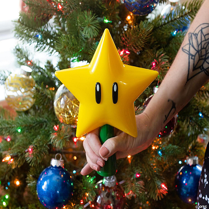 Super Mario Bros. 7-Inch Super Star Light-Up Holiday Tree Topper