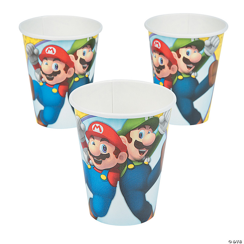 Super Mario Bros Cup Mario Kids Cup Mario and Luigi Super Mario Brothers  Super Mario Bros Gamers Cup, Princess Peach Cup Bowser Toad 