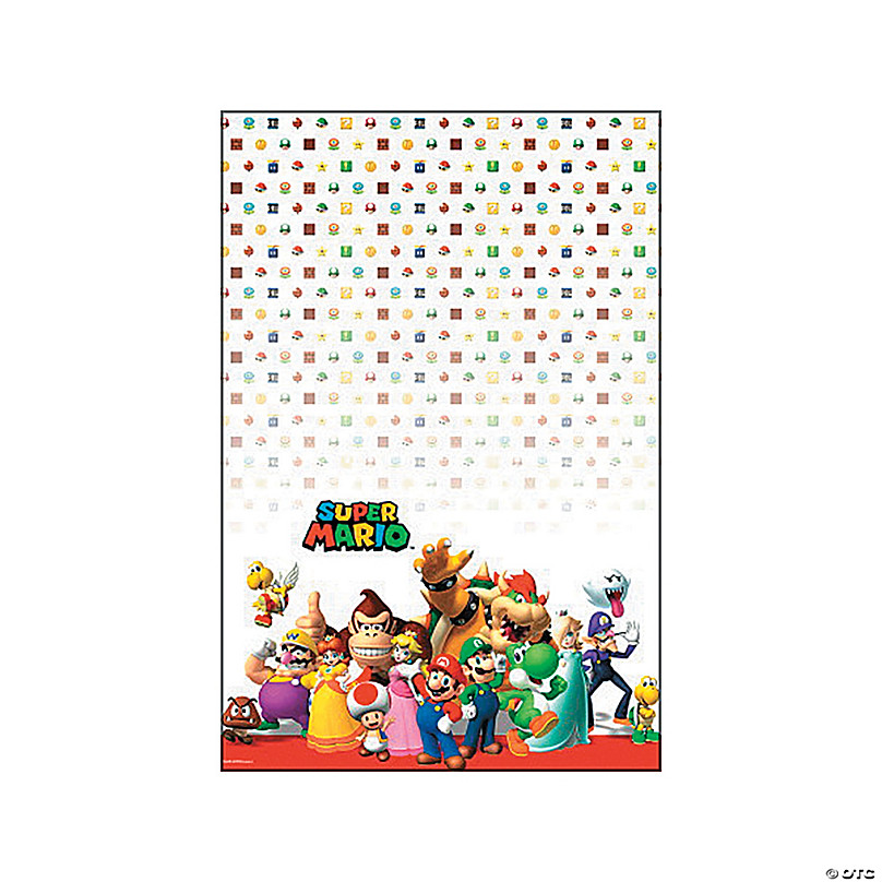 1 Piece 54 x 96 by Amscan TradeMart Inc Made from Plastic 571554 Birthday Swank Super Mario Brothers Plastic Table Cover