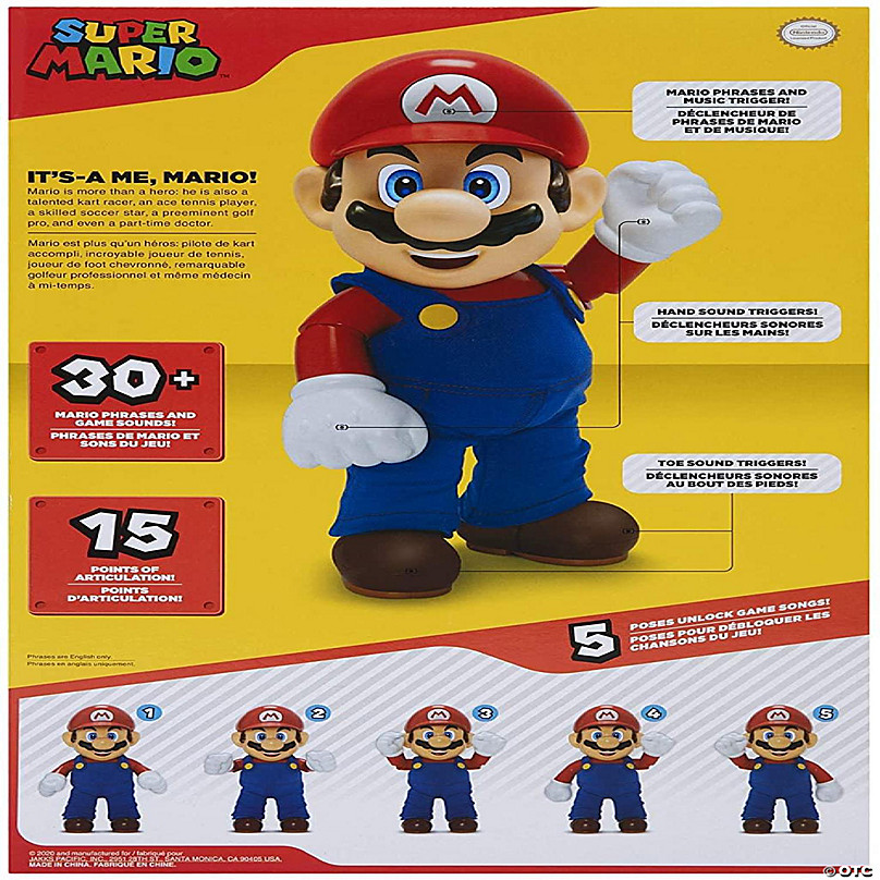 Super Mario It's-A Me, Mario! Talking 12 Inch Figure 30+ Phrases and Sounds