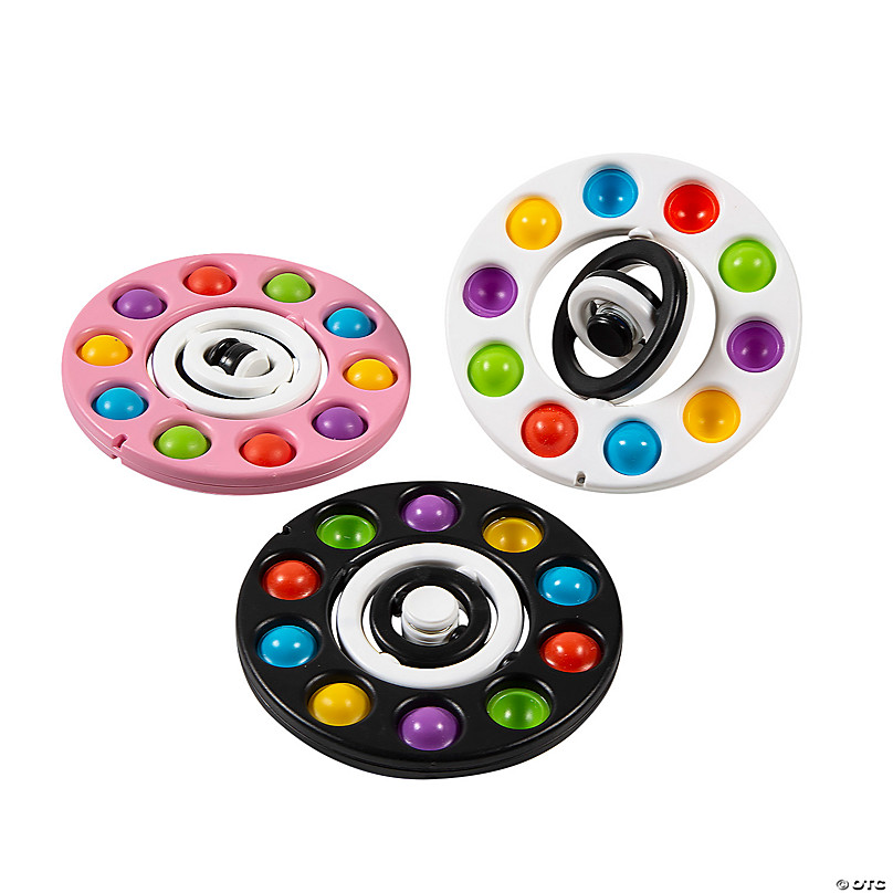 6 PC 4 Flip & Pop Lotsa Pops Fidget Spinner Toys