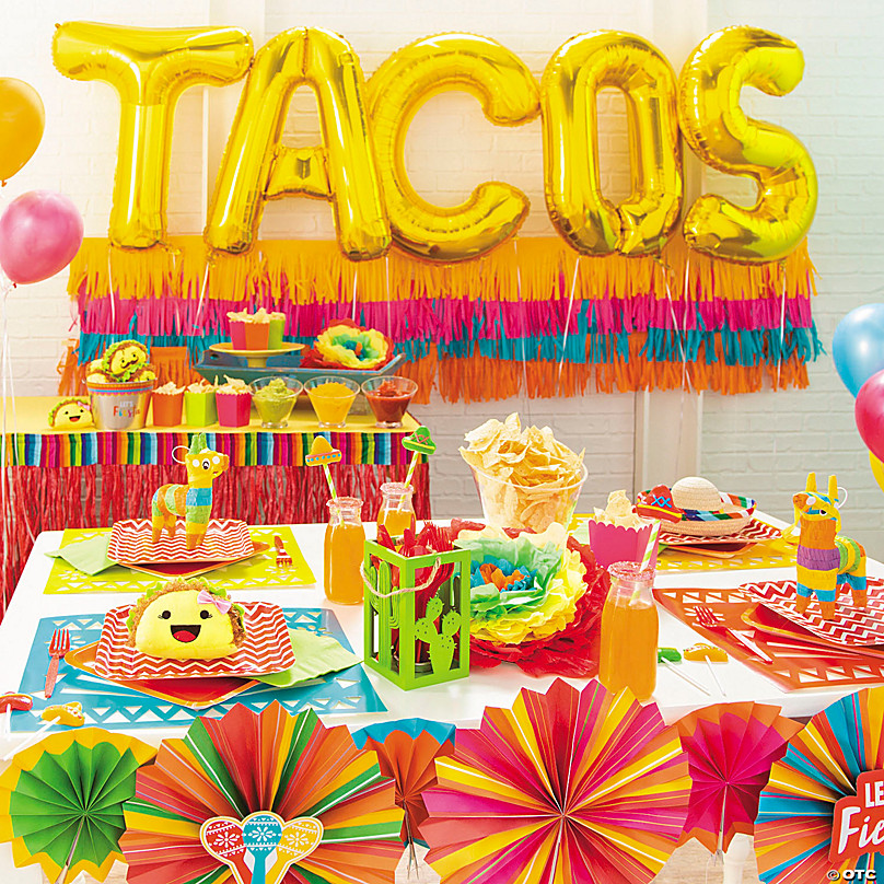 Fiesta Party Decorations for Fiestas, 8 PCS Cinco de Mayo Mexican Theme  Party Supplies Cactus Llama Balloons for Taco Tuesday Birthday Luau Party  Supplies 
