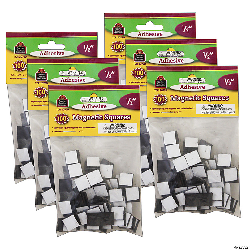 Peel and Stick Adhesive Magnetic Squares | 0.79 in. (120 Pack)