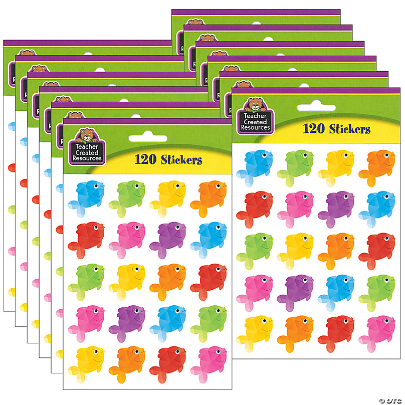 Happily Ever Elementary Creatively Inspired Motivators Shape Stickers, 72  Per Pack, 12 Packs