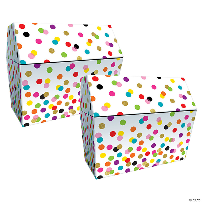 Teacher Created Resources Lime Polka Dots Storage Box