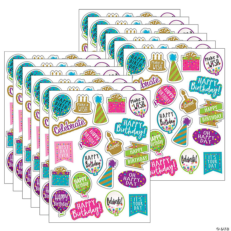 Trend Enterprises Sparkle Sticker School Days Fun Stickers, Pack Of 648 :  Target