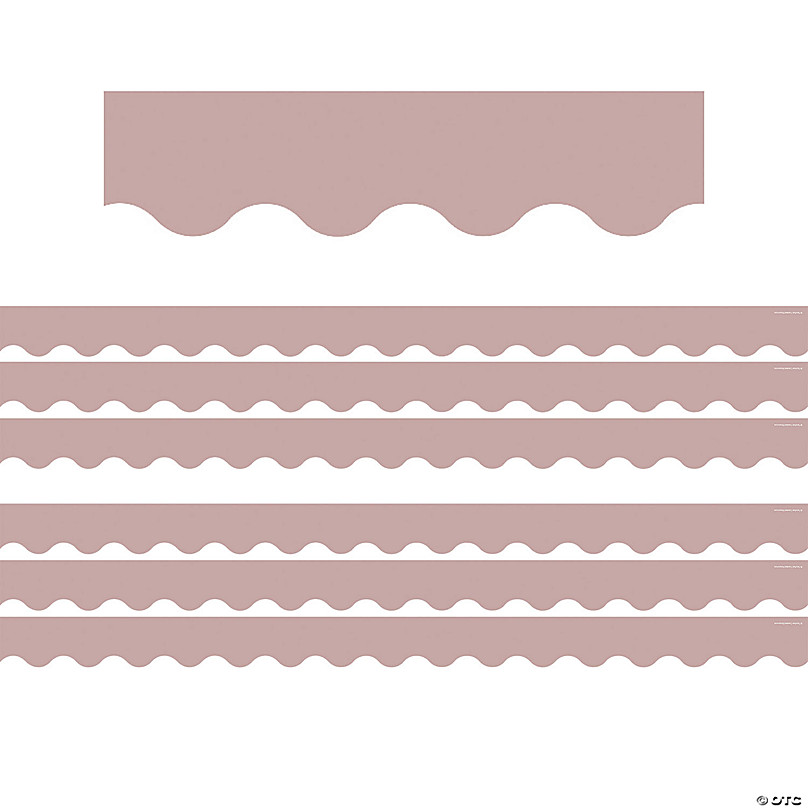 Teacher Created Resources Light Mauve Scalloped Border Trim, 35 Feet Per  Pack, 6 Packs