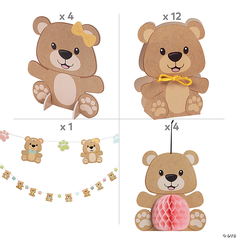 Sticker Box Set, Little Bear Party Theme, Cute Cartoon Patterned