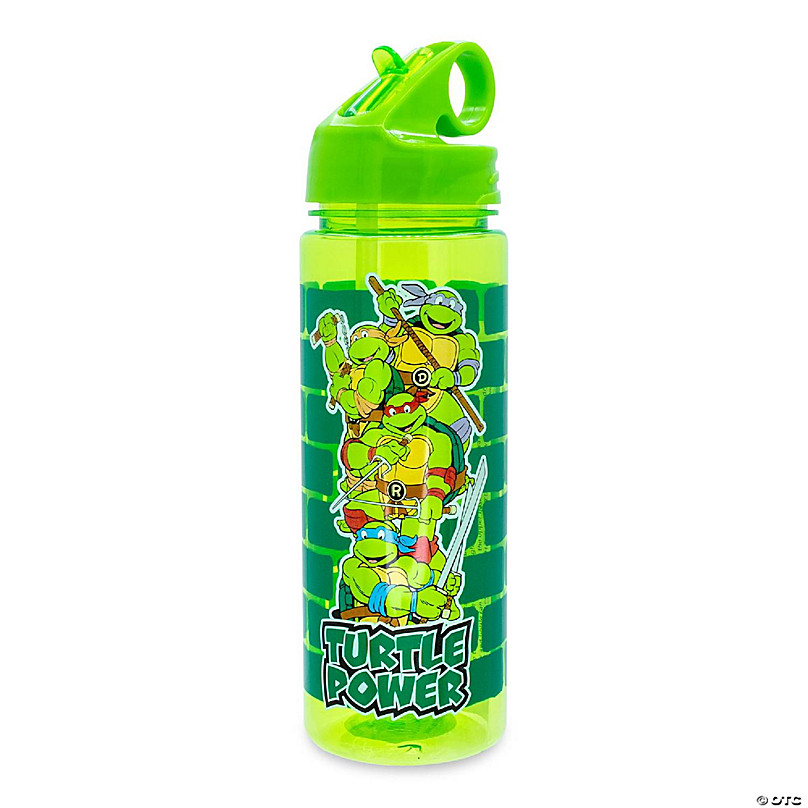 Small Plastic Water Bottles with Flip-Up Straws, 13 oz.