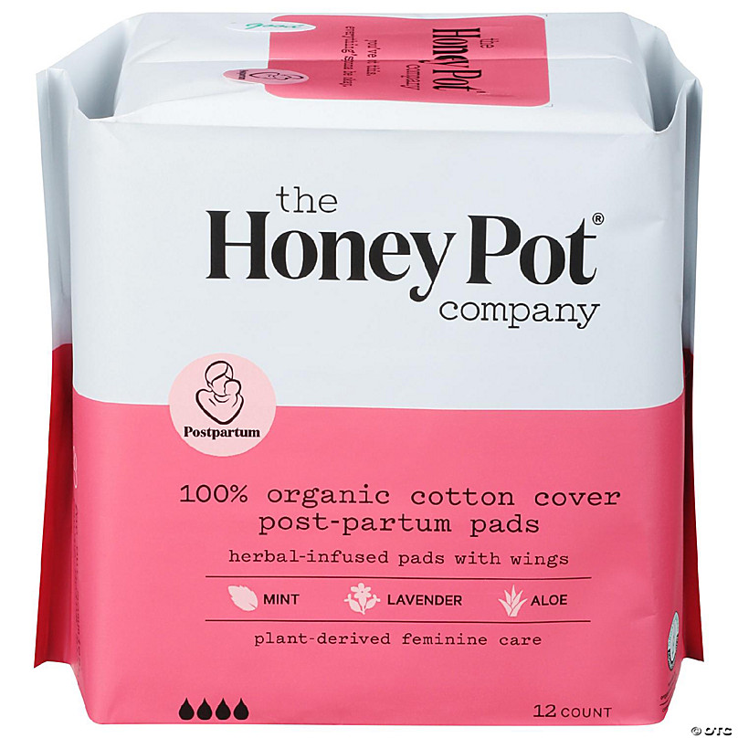 The Honeypot Company Herbal Infused Pads w/ Wings Postpartum 12 Count