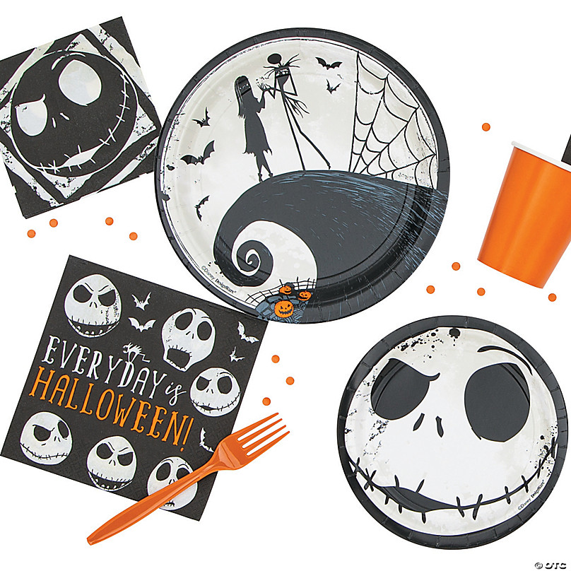 40 Napkins Halloween Birthday Decorations 73pcs Orange & Black 1 Table Cover 8 Cups Halloween Cups 8 Dessert Plates 16 Dinner Plates Halloween Party Supplies Hello Party Halloween Plates 