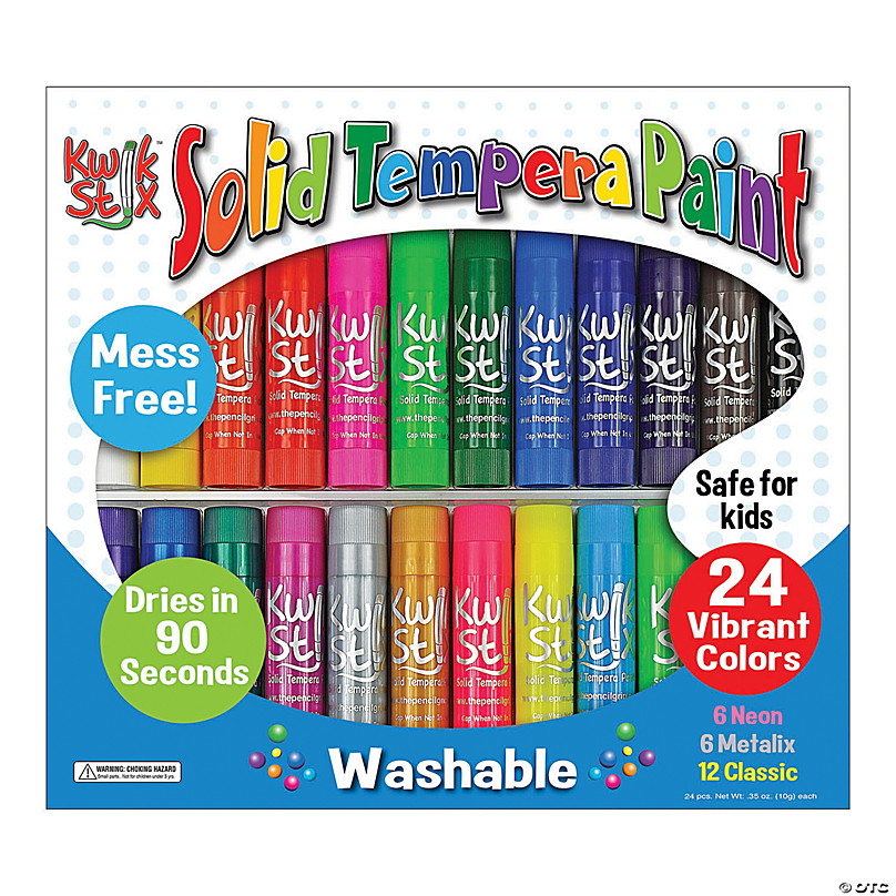  Washable Tempera Paint Sticks, 30 Colors with 1 Drawing Pad -  Set of 31 : Toys & Games