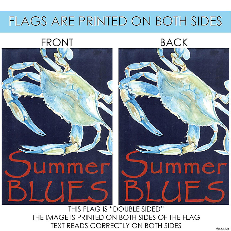 Blues Double Sided Garden Banner Flag