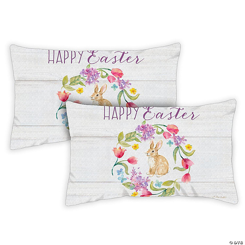 Bunny Outdoor Lumbar Pillow