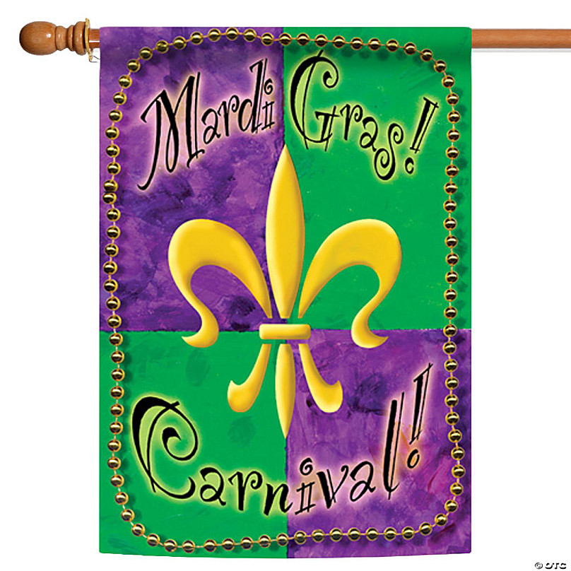 Mardi Gras Parade Purple Green Gold Fleur-de-lis Carnival 