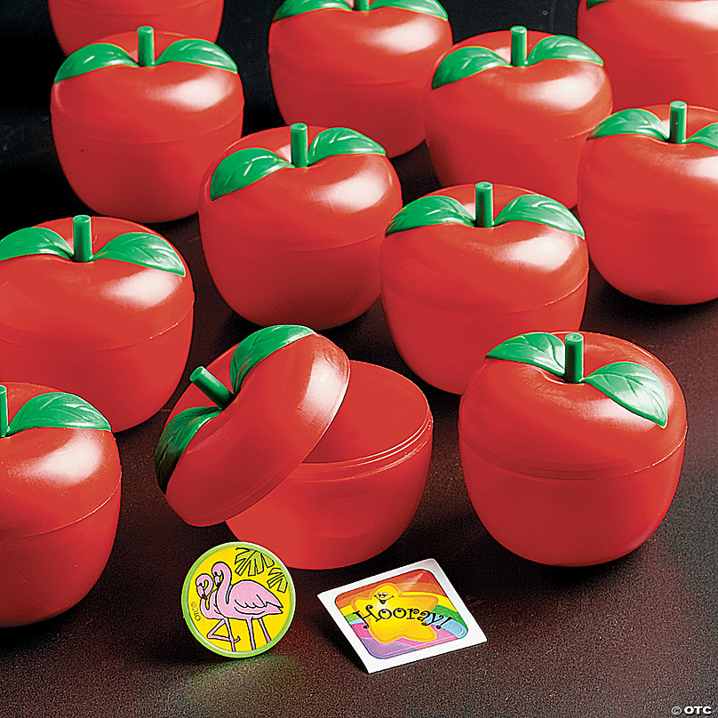 Red & Green Smiling Stuffed Apples - 12 Pc. | Oriental Trading