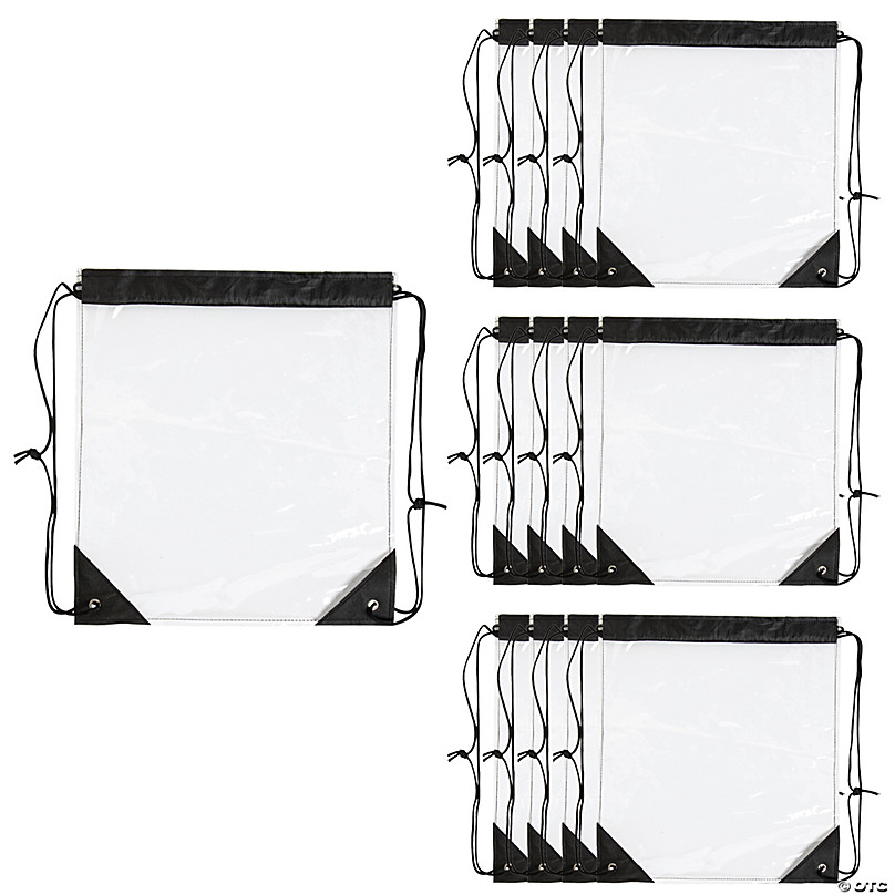 transparent drawstring bolsa