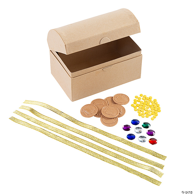Woodpeckers Crafts, DIY Unfinished Wood 6 Treasure Chest, Pack of 12