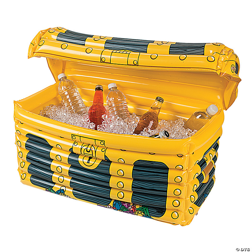 INFLATABLE TREASURE CHEST Blow Up Drinks Cooler Fancy Dress Pirate Party UK SLR 