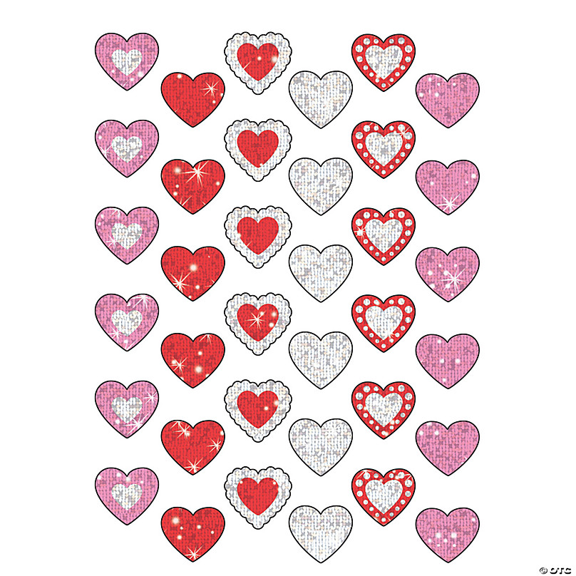 Trend Shimmering Hearts Sparkle Stickers